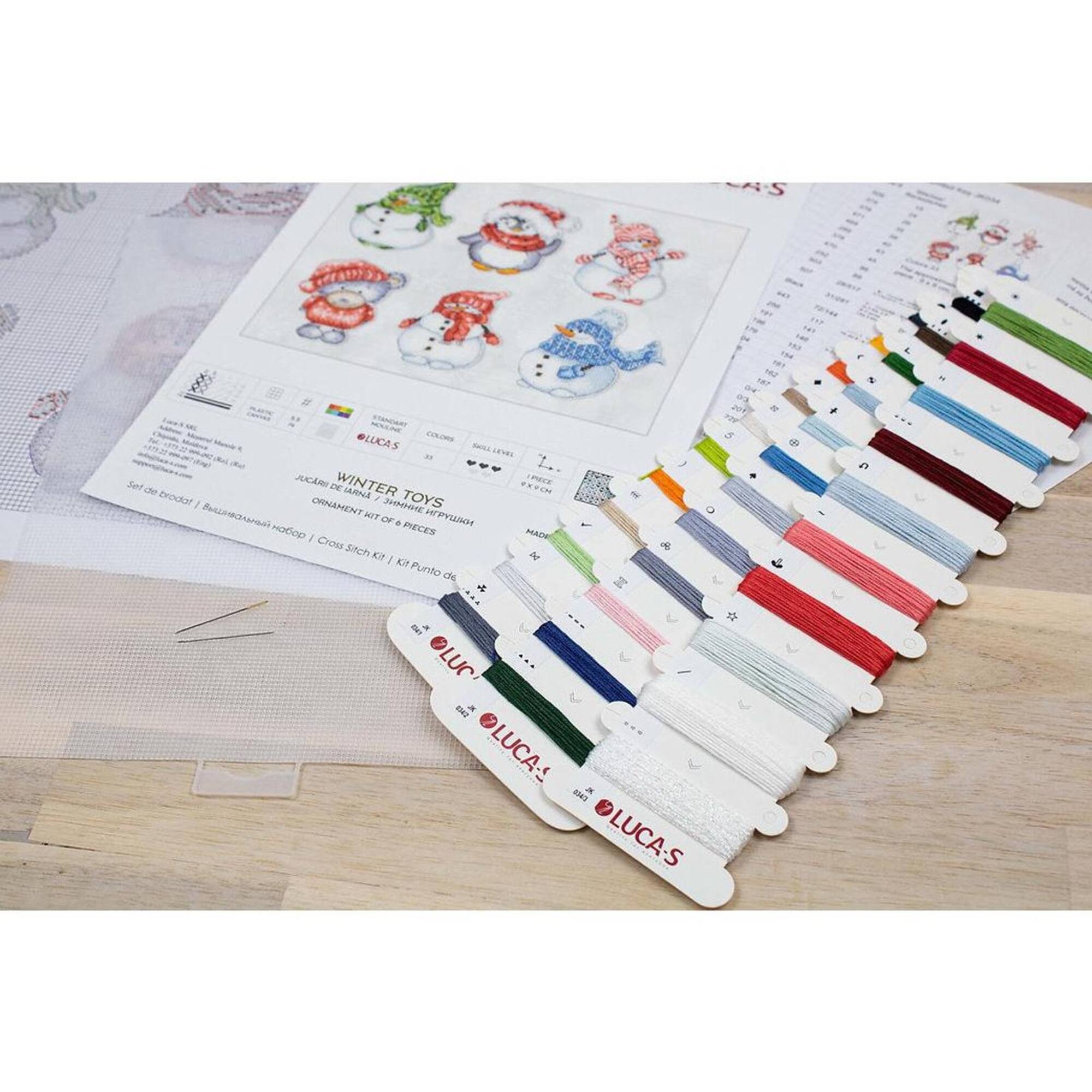 Luca-S Winter Toys Plastic Canvas Counted Cross Stitch Kit